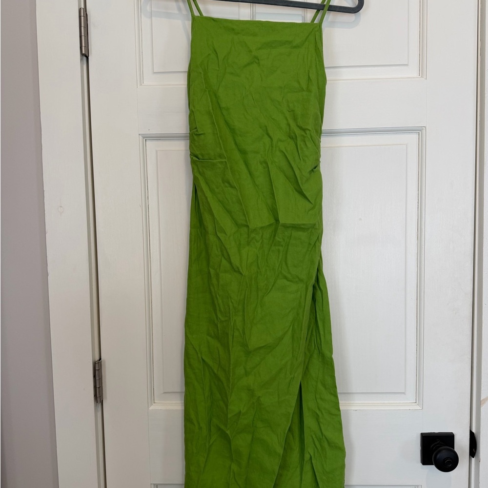 Urban Revivo Lime Green Drawstring Dress
